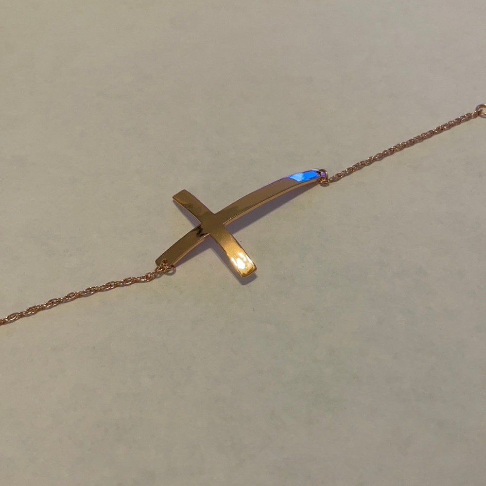 Rose gold Cross bracelet